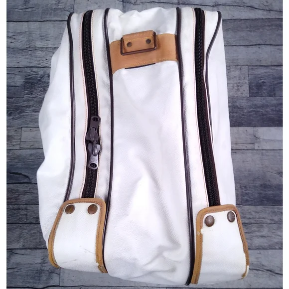 Vintage 1990's Hunting World Full Size Leather Travel Bag Suitcase - Picture 7 of 16